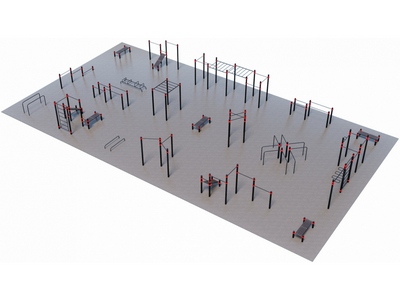 Проект Парковая площадка для Воркаут и ГТО 4-4 (28 x 15 м)