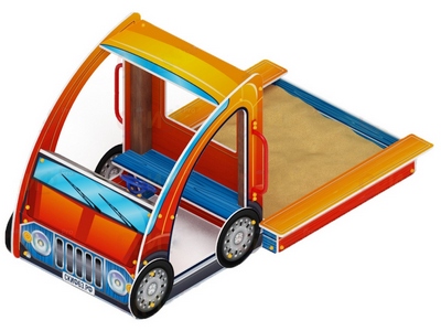 Песочницы в виде машинок (грузовиков) для детей