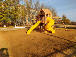 Детская игровая площадка Пейзаж 2 с винтовой трубой и спуском с рукоходом - вид 5
