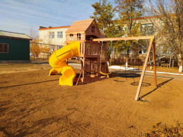 Детская игровая площадка Пейзаж 2 с винтовой трубой и спуском с рукоходом - вид 6