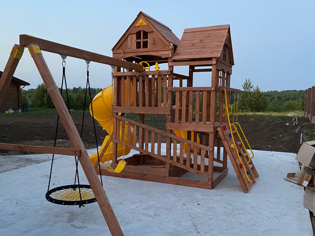Детская игровая площадка Пейзаж 6 с трубой и спуском - вид 3