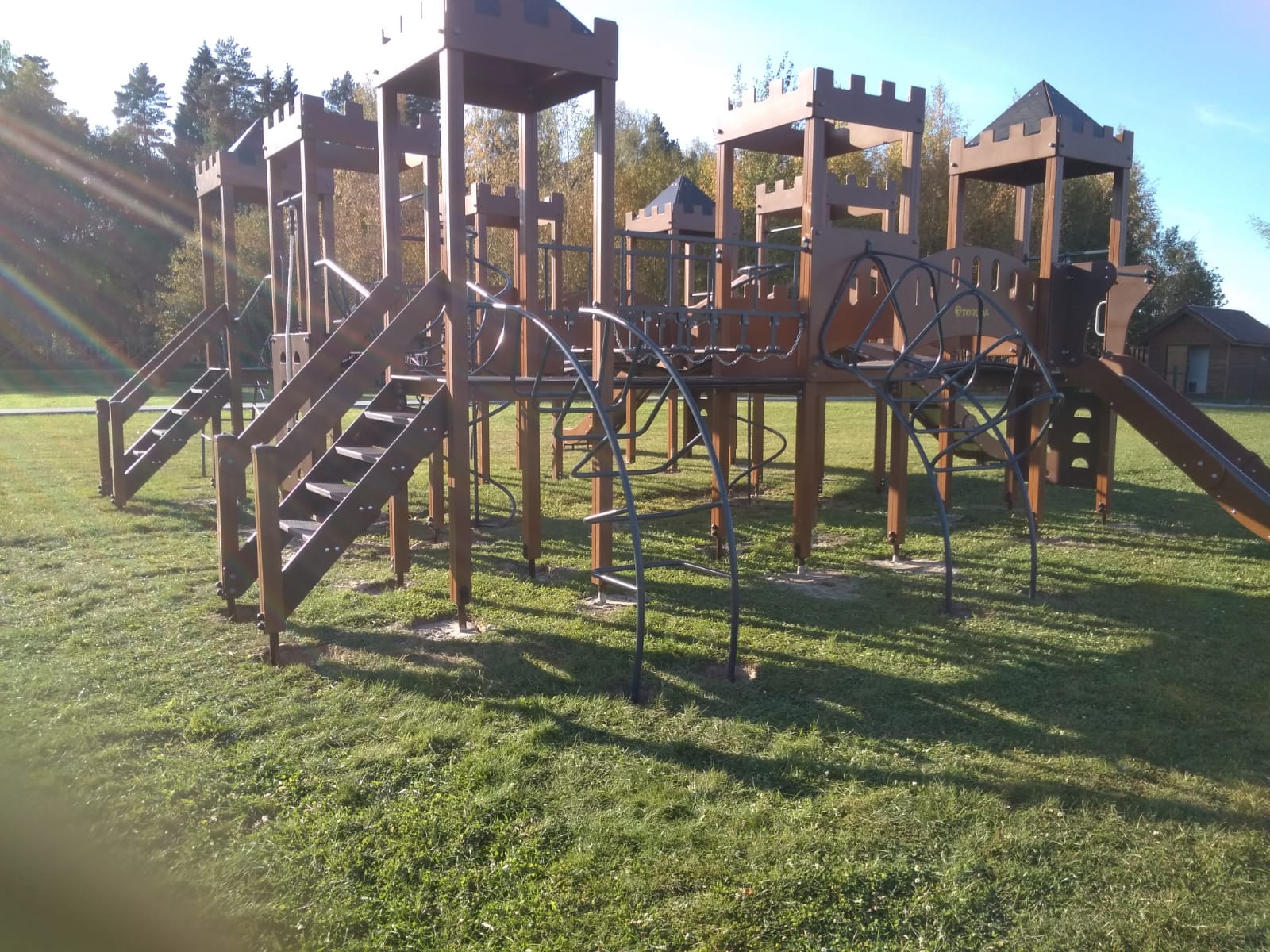 Детский игровой комплекс Сити с тремя горками металлический скат,Н-1200 и 1500 ДИО 13072.1 - вид 3