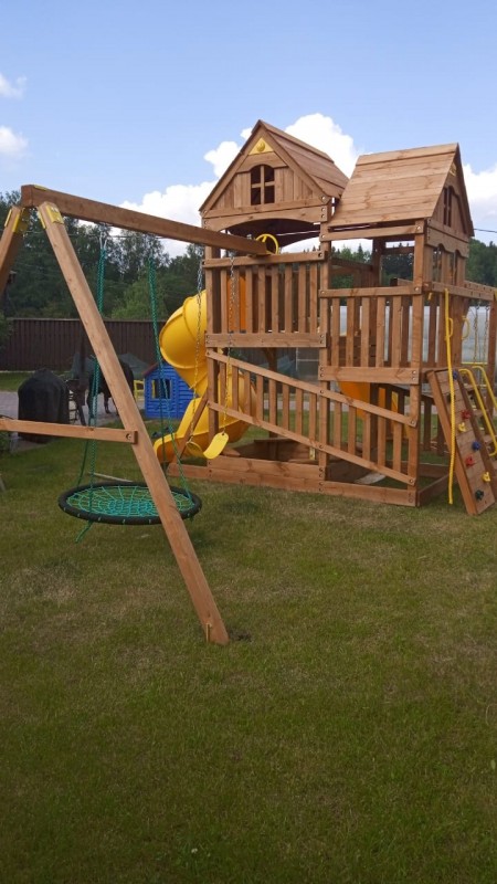 Детская игровая площадка Пейзаж 2 с винтовой трубой и спуском с рукоходом - вид 4