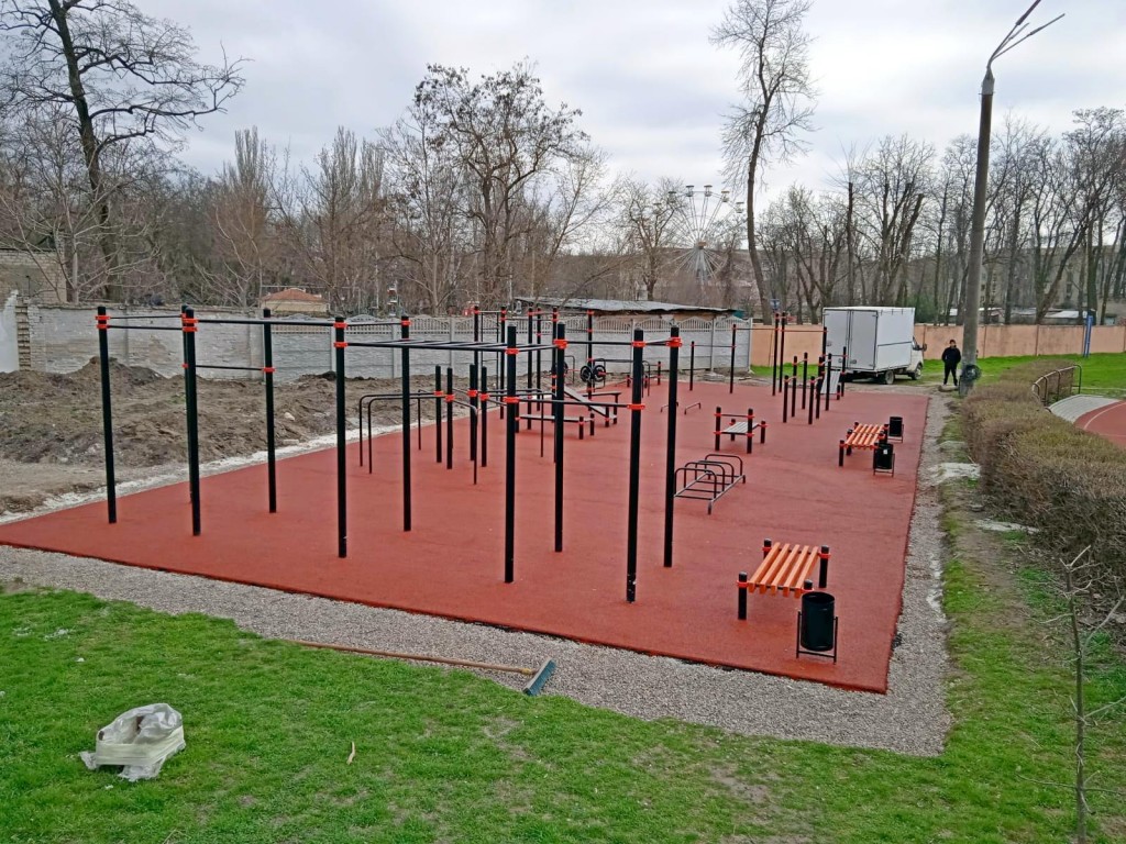 Проект Парковая площадка для Воркаут и ГТО 4-2 (25 х 10 м) - вид 2