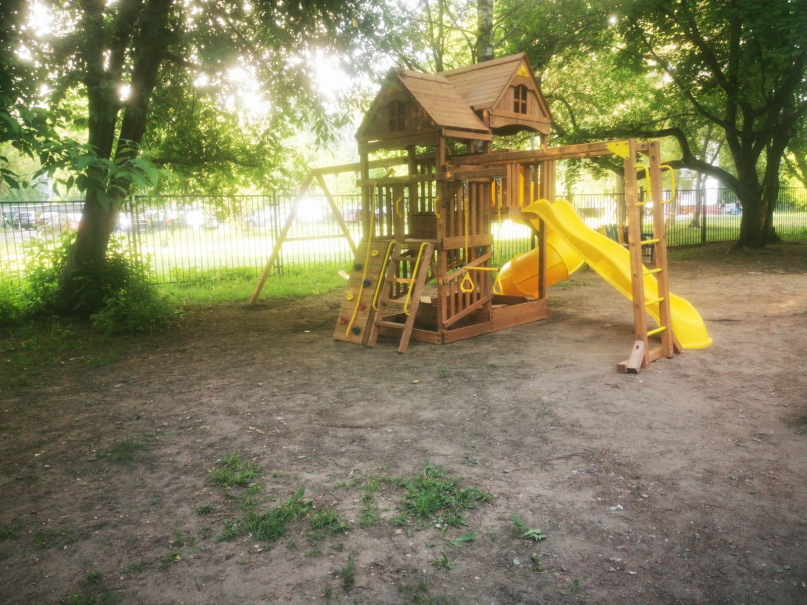 Детская игровая площадка Пейзаж 2 с винтовой трубой и спуском с рукоходом - вид 3