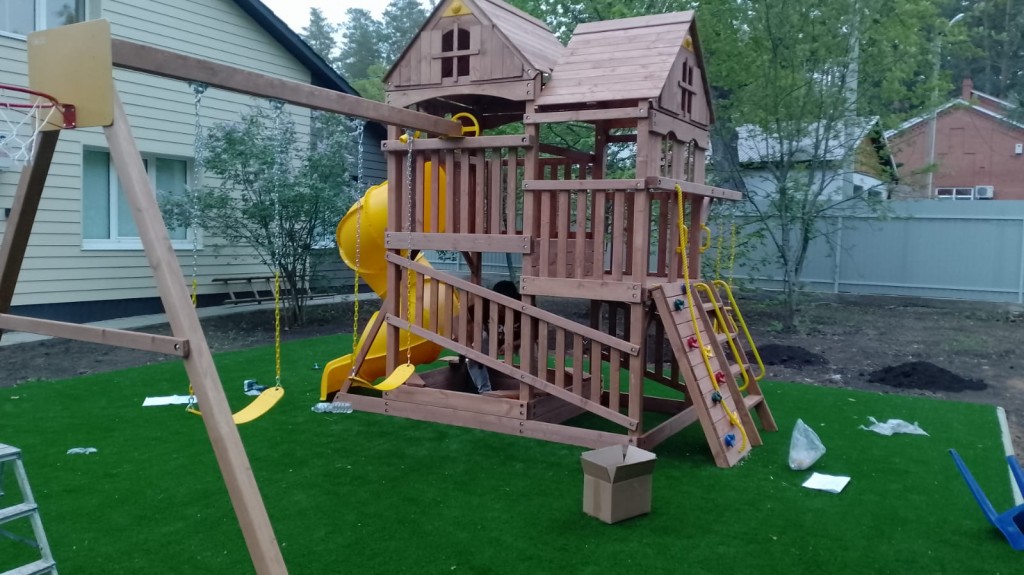 Детская игровая площадка Пейзаж 5 с трубой - вид 1
