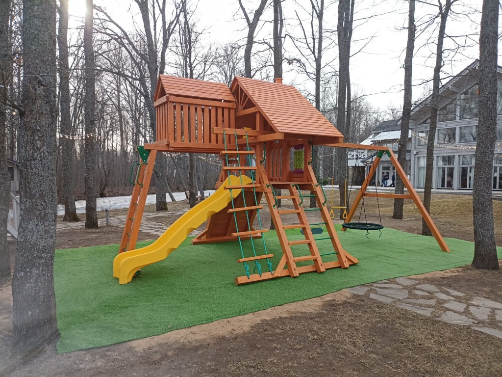Деревянная детская площадка Крепость Deluxe - вид 5