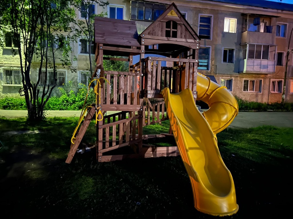 Детская игровая площадка Пейзаж 6 с трубой и спуском - вид 4