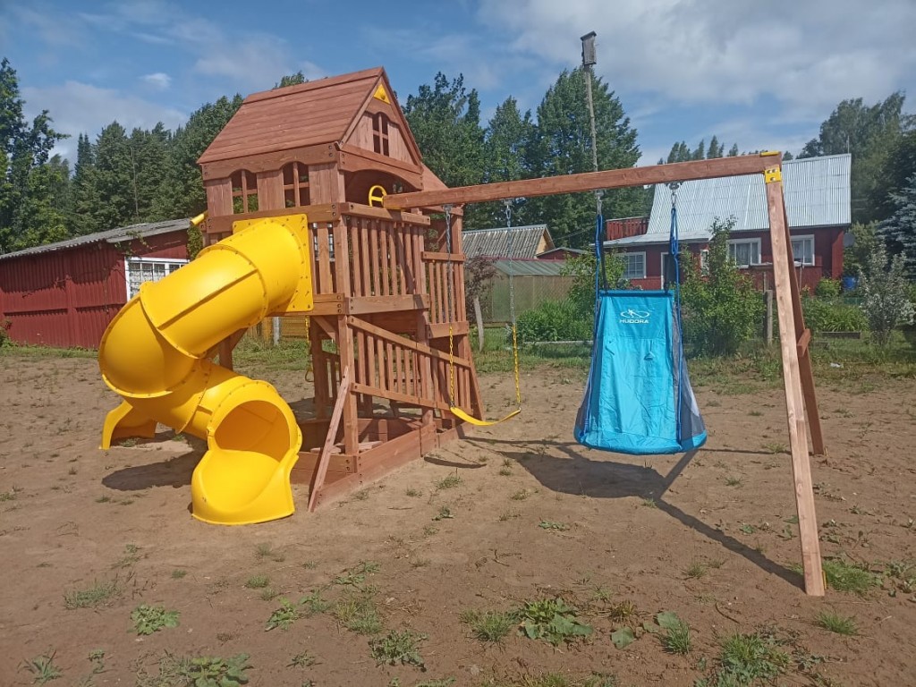 Детская игровая площадка Пейзаж 6 с трубой и спуском - вид 6