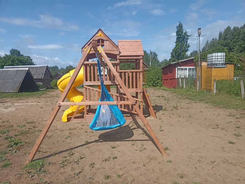 Детская игровая площадка Пейзаж 6 с трубой и спуском - вид 3