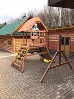 Детский игровой комплекс MoyDvor Крепость свободы на деревянном каркасе