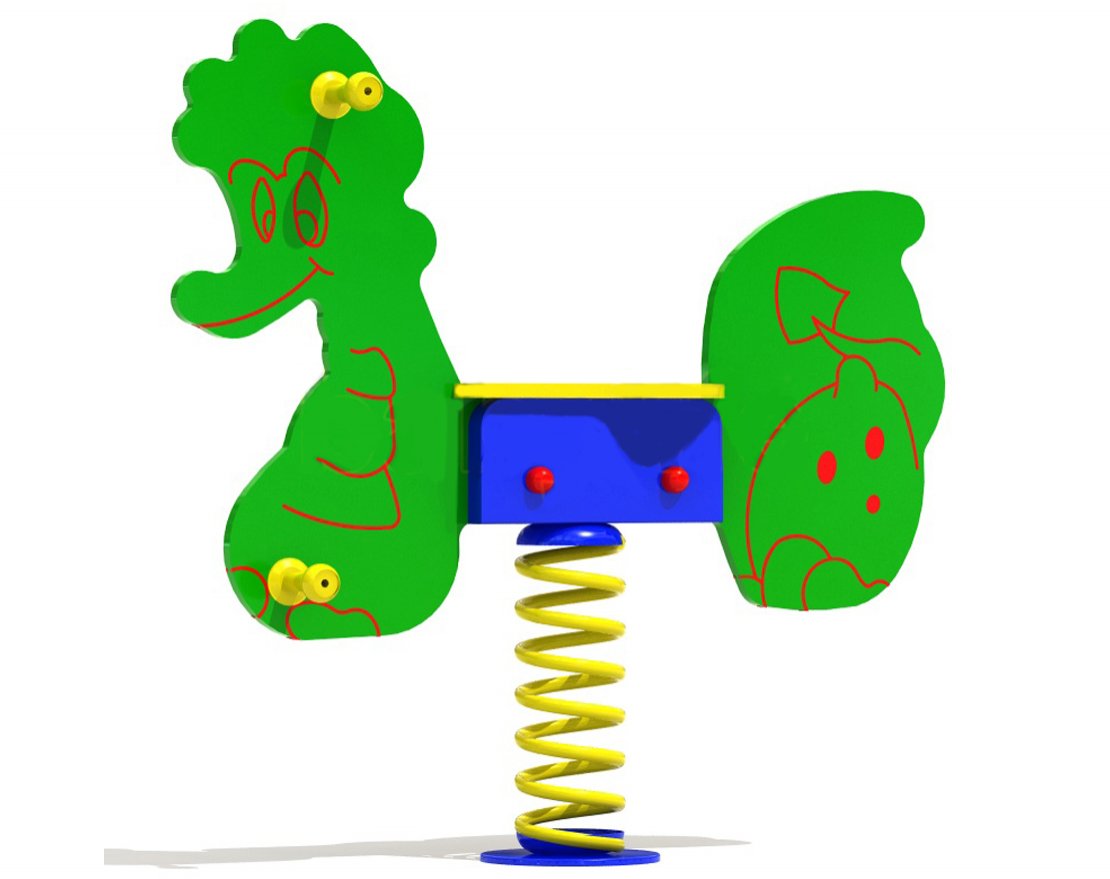 Качалка на пружине Дракончик Смауг - вид 2