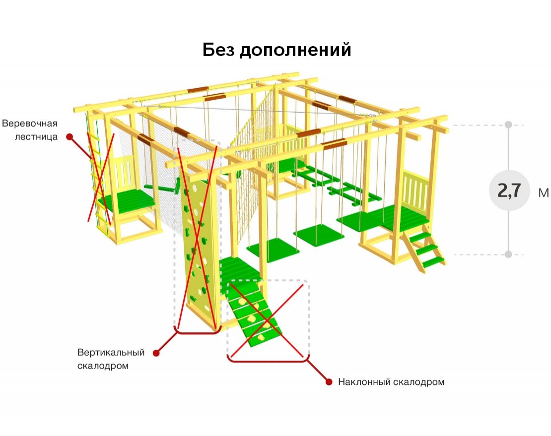 Детский веревочный парк 5 этапов (без страховки) : купить в  интернет-магазине Торуда