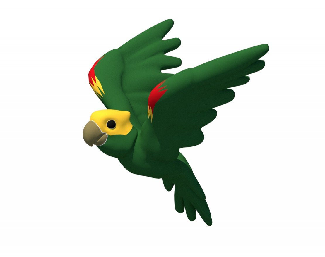 Попугай 3D-фигура