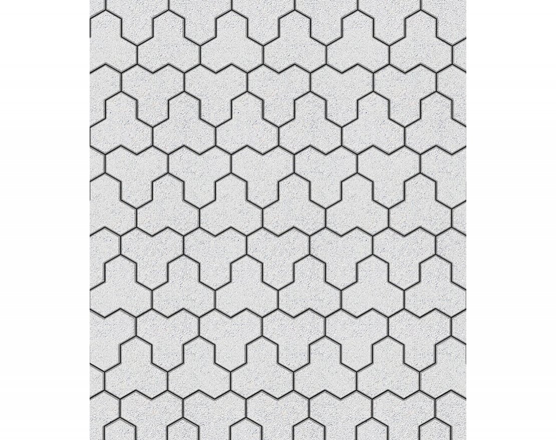 Тротуарная плитка Трилистник Стандарт (1 м2) с укладкой